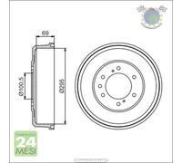 1x Tamburo freno Bosch Posteriore per NISSAN PATHFINDER NAVARA NP300 PICK