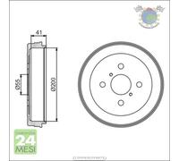 1x Tamburo freno Bosch Posteriore per TOYOTA YARIS bzm