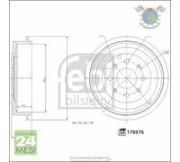 1x Tamburo freno Febi Posteriore per FIAT GRANDE PUNTO OPEL CORSA D ADAM b68