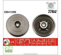 1x Tamburo freno TRW Posteriore per RENAULT RAPID c08