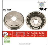 1x Tamburo freno TRW Posteriore per SUZUKI BALENO SWIFT LIANA