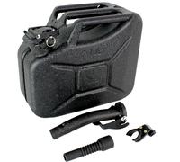 1x Tanica Benzina Carburante Metallo 10 L Colpo Martello Anti Graffio Nero