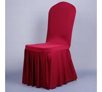 1X Universale Comodo Aderente Cena Sedia Coperchio Slipcovers Con Gonna