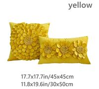 1X Velluto 3D Fiore Federa Cuscino Cover Casi Biancheria da Letto Divano Casa