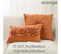 1X Velluto 3D Fiore Federa Cuscino Cover Casi Biancheria da Letto Divano Casa