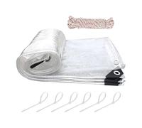 1x Waterproof Chicken Coop Cover,Clear Poultry Enclosure With Cords - Transparent Insulation Waterproof Tarp - Quiick To Install For Poultry Outdoor Garden Backyard Lawn Porch Small Farm