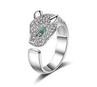 1X Women Jewellery Silver Leopard Head Adjustable Open Ring Wedding Party Thumb Knuckle Ring Nice processing