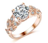 1X Women Jewellery Silver Ring Blue Artificial Diamond Wedding Party Thumb Ring Size 6 Nice processing