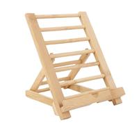 1x Wooden Mobile Stand - Adjustable Tablet Stand | 24.8x18.5x5.3cm Folding Desktop Holder Stands | Reading Rest Holder, Desktop Cell Phone Stands, Kitchen Cookbook Cradle For E-Readers, Smartphones