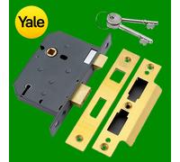 1X YALE 5 Lever Alta Sicurezza Esterno - Ottone Lucido P-M550-PB-78