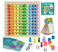 1x1 Tabellina, Gioco di Montessori per Bambini, Tavola di Calcolo in Legno