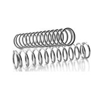 1x11mm, Molla di Compressione in Acciaio Inossidabile 304, Diametro Filo 1mm, Diametro Esterno 11mm, Lunghezza Libera 10-50mm, 10 Pezzi, One Color, Length 30mm