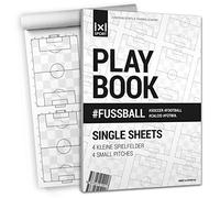 1x1SPORT - Playbook #Calcio, quaderno con fogli singoli A4, per schemi e tattiche per il calcio, Mini campi., Din-A4