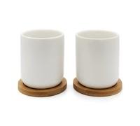 1x2 Bredemeijer set tazze da tè bian. 200ml sottob. bambù 142013 142013