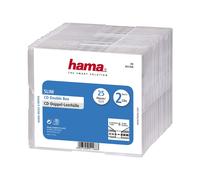 1x25 Hama Custodie CD CD-Box- Slim Double 51168 per CD/DVD/Blu-Ray 00051168