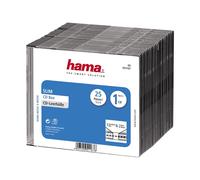 1x25 Hama Custodie CD vuote CD-Box-Slim nero 51167 per CD/DVD/Blu-Ray 00051167