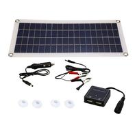 1X8W 12V Dual USB/DC Flexible Solar Panel Efficient Car Battery Charge