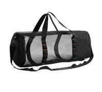 1xMesh Gym Bag - Cylindrical scuuba Bag, Mesh Duffle Bags With Adjustable