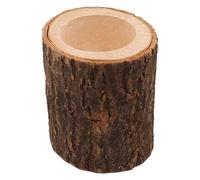 1xWooden Tea Light Candle Holders - Wood Tealight Holder, Rustic Small Candle Holders | Holiday Favor Candlesticks Tree Stump, Space-Saving Table Decor For Wedding, Gathering, Birthday, Holiday, Home