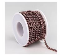 1Yard 10Yards/Roll Shiny Crystal Rhinestone Chain Sew-On Glue-On For Clothes Jewelry Apparel Accessories Trim Cup(Light Amethyst,10YARDS_SS12(3.0MM))