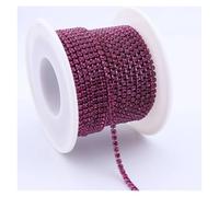 1Yard 10Yards/Roll Shiny Crystal Rhinestone Chain Sew-On Glue-On For Clothes Jewelry Apparel Accessories Trim Cup(Color 13,1 YARD - PACK_4MM)