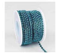 1Yard 10Yards/Roll Shiny Crystal Rhinestone Chain Sew-On Glue-On For Clothes Jewelry Apparel Accessories Trim Cup(Color 5,10YARDS_SS12(3.0MM))