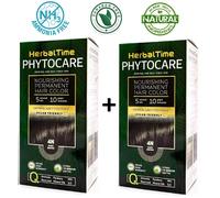 2 шт Краска для волос питательная без аммиака 4N Темно-коричневый Herbal Time
