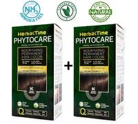 2 шт Краска для волос питательная без аммиака 5C Золотистый каштан Herbal Time