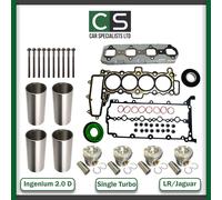 2.0 Diesel Ingenium Singolo Turbo 204DTD Pistone Cilindro Maniche Full Gasket Di