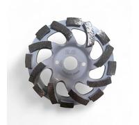 2.0, Disco diamantato per macinare e levigare, mola abrasiva diamantata, 125 x 22,23 mm, a doppia fila, per levigare massetto, lastre di cemento, piastrelle e colla piastrelle.