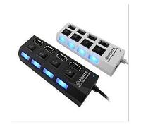 2.0 Hub USB 4 Caricatore for Telefono Cellulare di Rete for Computer Deconcentratore Tipo Presa Lettore schede espansione ad Alta velocità Caricabatterie Sicuro(Noir)