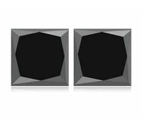 2.00 TCW NATURAL LOOSE DIAMANTI COPPIA NERO OPACO PRINCESS CUT DIAMOND COPPIA NR