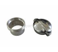 2-1 / 2 "Monza Serbatoio Benzina Alluminio Flip Cap Con Becchi Alu Cafe Racer