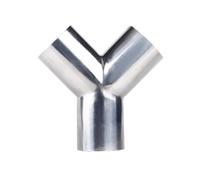 2-1/4" Stainless Steel 304 Welding OD 57mm Tee 3 Way 90 Degree Y Type Shape Pipe Fitting