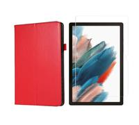 Set 2 in 1 per Samsung Galaxy Tab A8 SM-X200 X205 da 10,5 pollici con custodia per tablet intelligente + copertura protettiva in vetro temperato