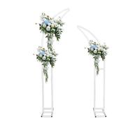 2,1 m e 1,8 m, grande arco nuziale con piede, arco per palloncini, anello in metallo, per feste, eventi, cerimonie, decorazione (bianco)