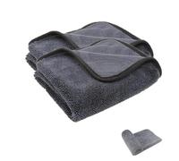 2+1 Pcs Twist-Weave Microfiber Car Towel Streak-Free, Ultra-Absorbent, Scratch-Safe, For Cars, Trucks, Motorcycles(Black*2,20 * 30cm)