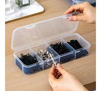 2/1 pezzo Scatola di stoccaggio trasparente a 4 scomparti, adatta per gioielli, accessori per capelli e fermagli, organizer da scrivania pratico e anti-polvere Colore unicoABS