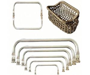 2/1 pezzo Set di chiusura a bacio in alluminio argento per portafoglio - Accessori per la realizzazione di portafogli fai-da-te quadrati, Dimensioni: 400/300/250/200/180/160mm, Telaio in metallo durev