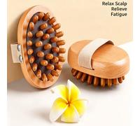 2/1 pezzo Spazzola/cuscino da massaggio in legno, per massaggio e terapia del corpo. È un massaggiatore manuale morbido per tutto il corpo Gua Sha, una tavoletta portatile per il rilassamento muscolar