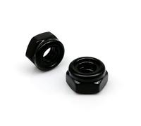2/10/25pcs M2 M2.5 M3 M4 M5 M6 M8 M10 M12 DIN985 Black 304 Stainless Steel Hexagonal Hex Self-locking Locknut Nylon Insert Lock Nut(2pcs M10)