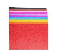 2. 10 Fogli Autoadesivi In cartoncino Spugna Con Glitter Metallici Da 2 Mm Spessore Per Le Attività In Aula Scolastica Carta Scintillante Per L'artigianato Dei Bambini