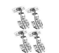 2/10 PCS Cerniere for porte dell'armadio in acciaio inossidabile Ammortizzatore idraulico Buffer Chiusura morbida Silenzioso Armadio nascosto con viti(4 PCS Full Overlay)