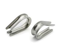 2-10 Pezzi Anello di Protezione for Fune Metal Elementi di Fissaggio Linea di Ancoraggio Ditali Anello in Argento Morsetto for verricello Anello di Filo 304 (Size : M10 2PCS)