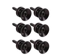 2-10 Pezzi Di Blocco Per Tracolla Per Chitarra Fibbia Antiscivolo In Metallo Perni Di Bloccaggio Per Basso Ukulele Accessori Di Bloccaggio Per Estremità Inferiori(Black,6)