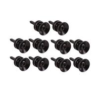 2-10 Pezzi Di Blocco Per Tracolla Per Chitarra Fibbia Antiscivolo In Metallo Perni Di Bloccaggio Per Basso Ukulele Accessori Di Bloccaggio Per Estremità Inferiori(Black,10)