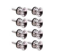 2-10 Pezzi Di Blocco Per Tracolla Per Chitarra Fibbia Antiscivolo In Metallo Perni Di Bloccaggio Per Basso Ukulele Accessori Di Bloccaggio Per Estremità Inferiori(Silver,10)