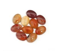 2-10 pezzi di pietra naturale cabochon ovale occhio di tigre agata giada ametista pietra cabochon perline cammeo impostazioni per la creazione di gioielli fai da te-agata rossa a strisce-4x6mm-10 pe