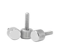 2-10 pezzi M2 M2.5 M3 M4 M5 M6 M8 304 A2-70 Vite a testa zigrinata in acciaio inossidabile con testa metrica zigrinata Viti di regolazione manuale(50mm,M5(5Pcs))