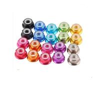 2-10 pezzi M2-M8 Colorful Anodized Alluminio Flange Nylon Insert Lock Nut Self-Locking Hex Nuts with Anti-Loose Insert for RC Car Drone DIY Hardware (Black,M2.5 10PCS)